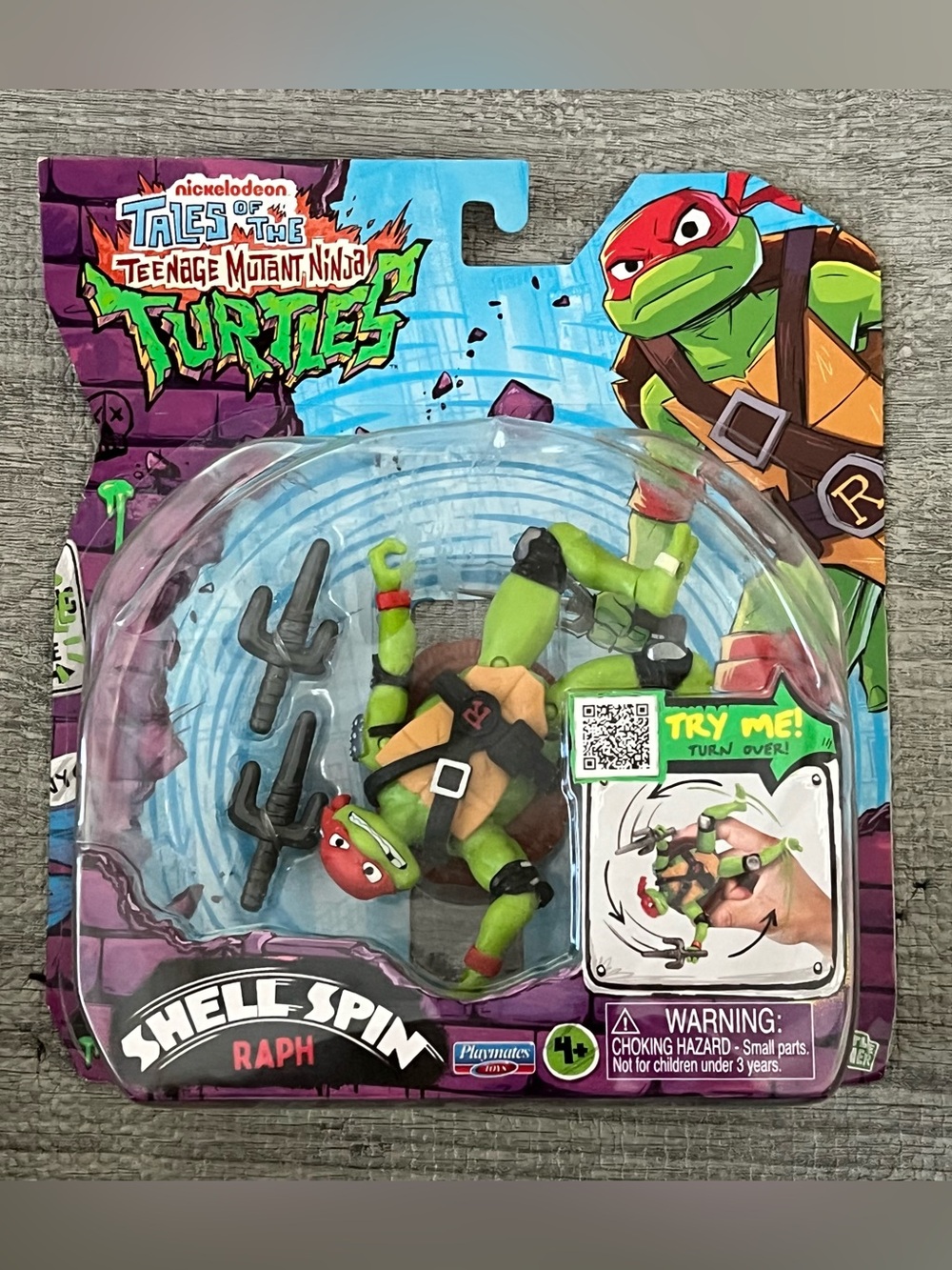 Playmates Toys TMNT Tales Shell Spin Raph Raphael Action Figure